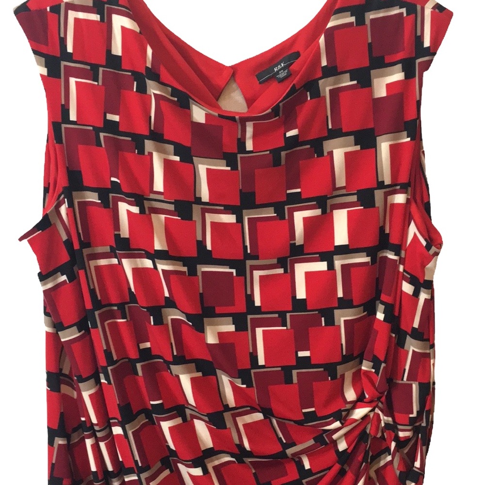 R&K Overlaping Square Pattern Dress - Picture 3 of 9